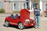 My youngest son Jensen with his new Power Wheels Mustang! Christmas 2007.