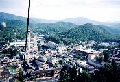 Aerial view of Gatlinburg from the skylift