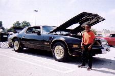 Javon admires a Bandit Trans Am at the Southern Trans Am Regionals in Pensacola