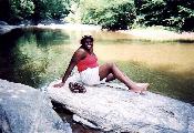 My wifey posing on the Little Pigeon River